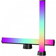 Φωτιστικό Στήλη LED 5W RGB+W με Bluetooth-Music σε Μαύρο - Συσκ. 2 τεμ.